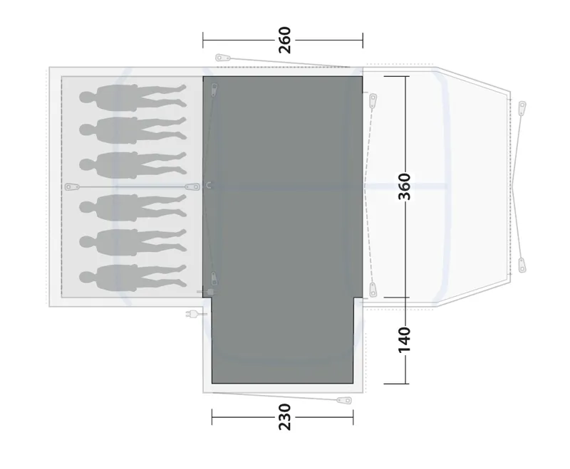 Outwell Airville 6SA Flat Woven Carpet-5